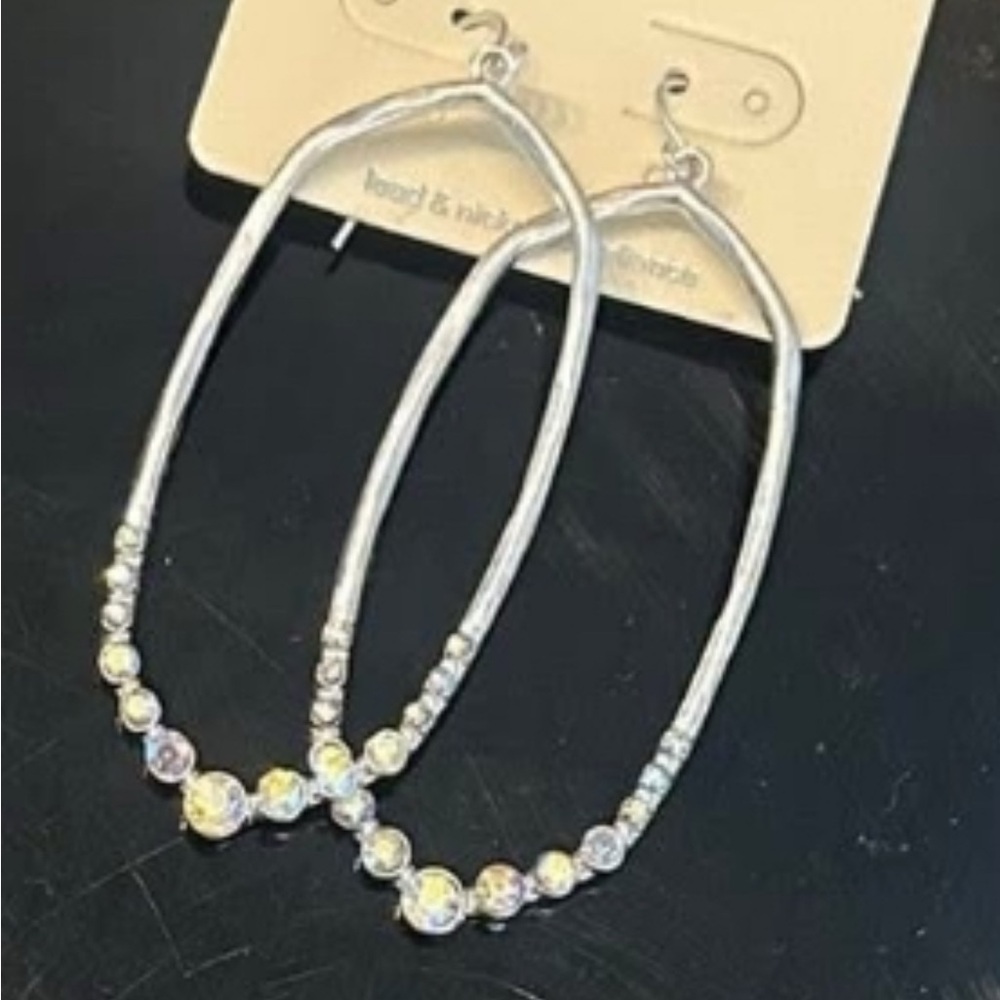 Silver Earrings with Beaded Accents